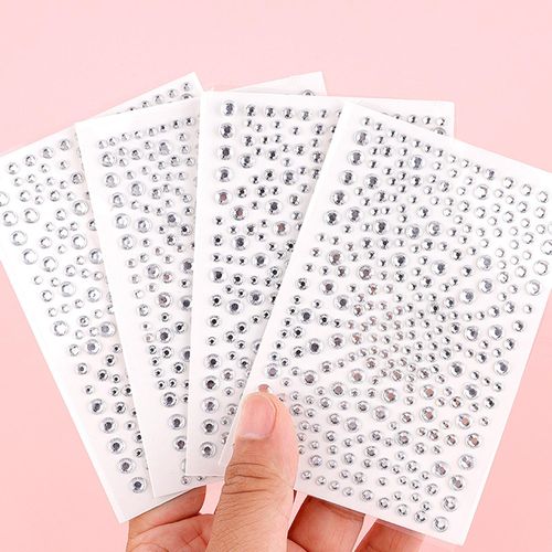 Generic Rhinestones Stickers Sparkling Face Jewels 6pcs Self-adhesive for  Diy